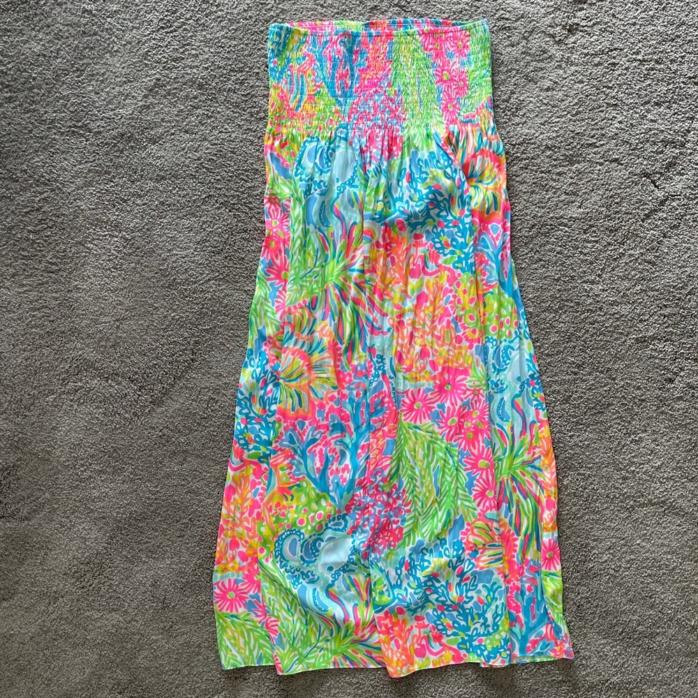 Lilly Pulitzer Lovers Coral Maxi Skirt